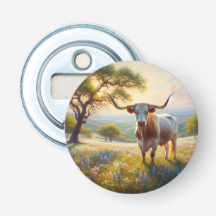 Vår Texas longhorn ko Flasköppnare