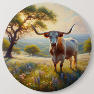 Vår Texas longhorn ko Knapp