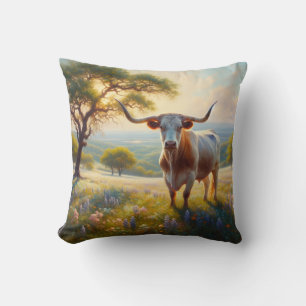 Vår Texas longhorn ko Kudde