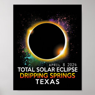 Vår Texas Totality Total Solar Eclipse 2024 Poster