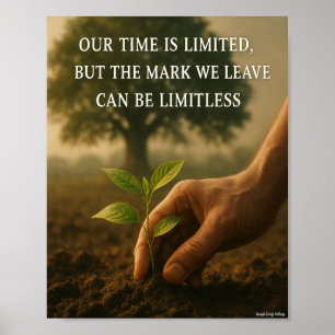 Vår tid och märket vi Lämnar Poster