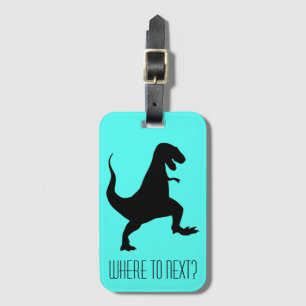 Var till därefter? T-Rex reser Bagagebricka