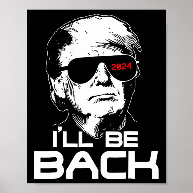 Var tillbaka på 45 47 Donald Trump 2024 Ta Amerika Poster (Framsidan)