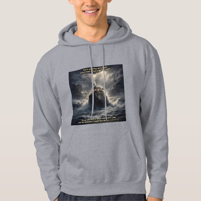 Vår tillflykt & styrka hoodie (Framsida)