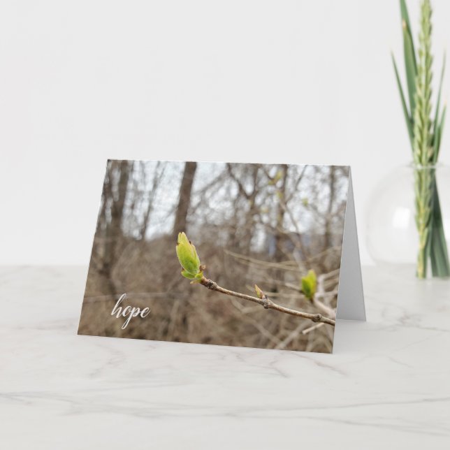 vår träd för hoppets tänkande kort (Framsida)