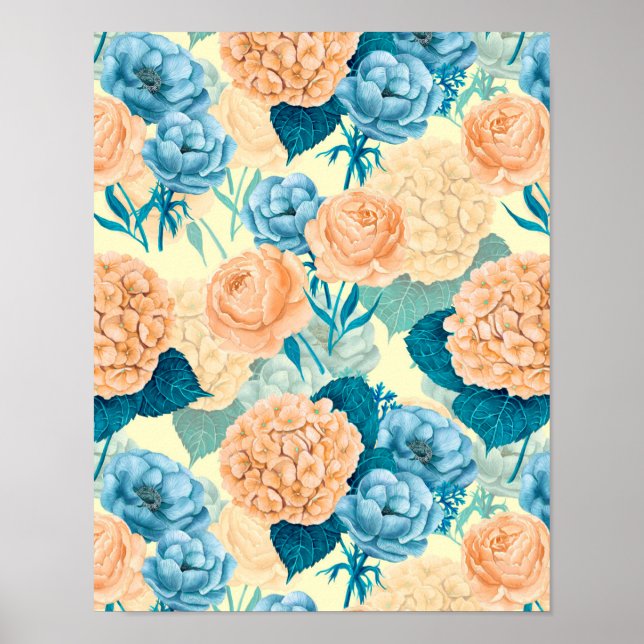 Vår trädgårdsvattenfärg poster (Framsidan)