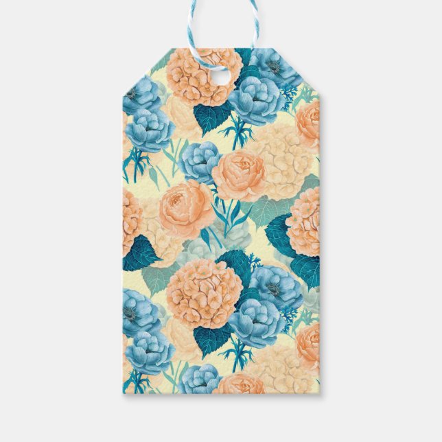 Vår trädgårdsvattenfärg presentetikett (Framsidan)