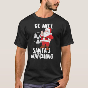 Var trevlig Santas hållande ögonen på radiologi T Shirt