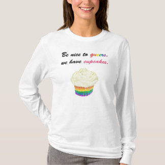 Var trevlig till bögar, oss har muffinshoodien t shirt
