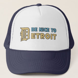 Var trevlig till den Detroit truckerkepsen Truckerkeps
