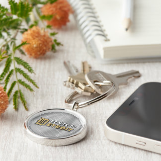 Var trevlig till Detroit keychain Rund Silverfärgad Nyckelring