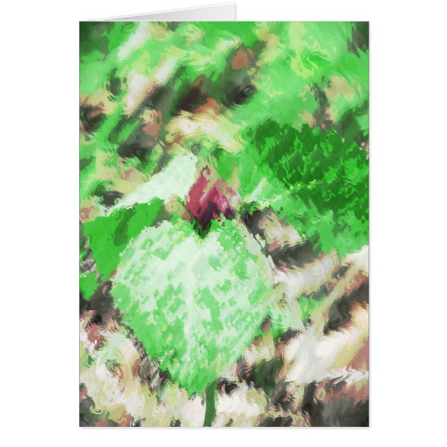 Vår Trillium WildblommaAll Tillfälle Hälsning Hälsningskort (Framsidan)