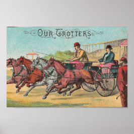 Vår Trotters Vintage Horse Tävla Poster