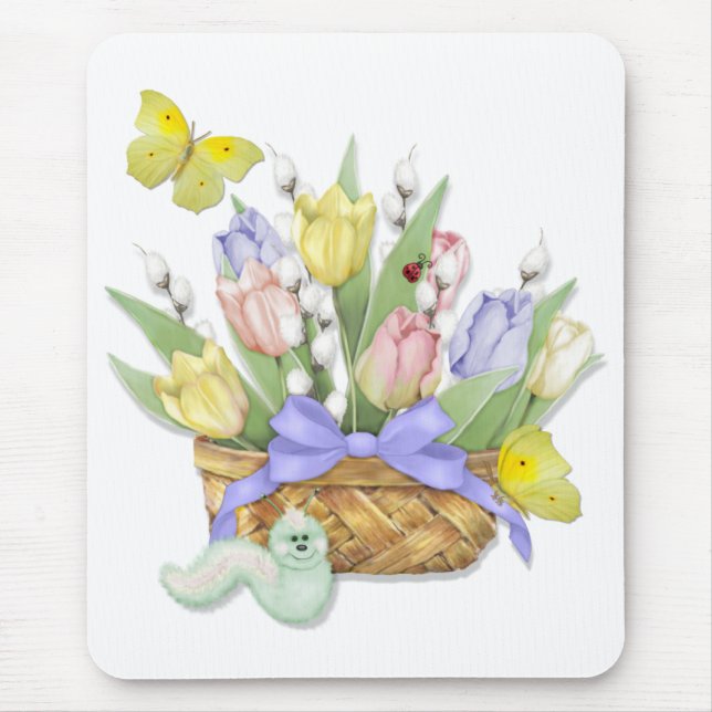 Vår Tulip Basket Musmatta (Framsidan)