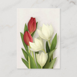 Vår Tulip Blommigt Affärskort Visitkort
