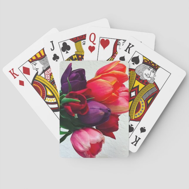 Vår Tulip Bouquet Casinokort (Baksidan)
