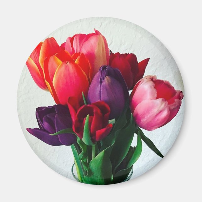 Vår Tulip Bouquet Magnet (Framsidan)