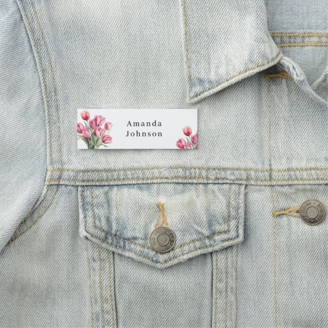 Vår Tulip Bröllop Namnbricka (På plats)