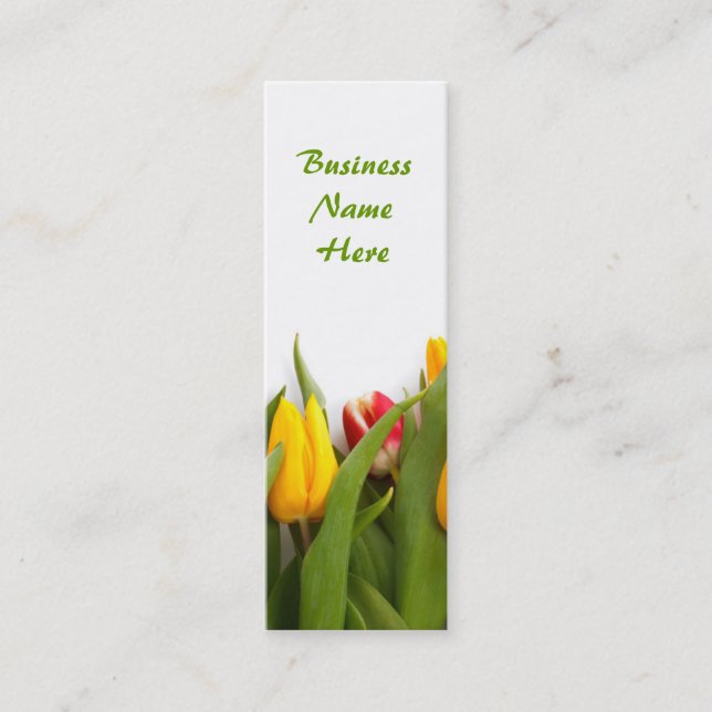 Vår Tulip Garden Bookmark-Affärskort Mini Visitkort (Framsida)