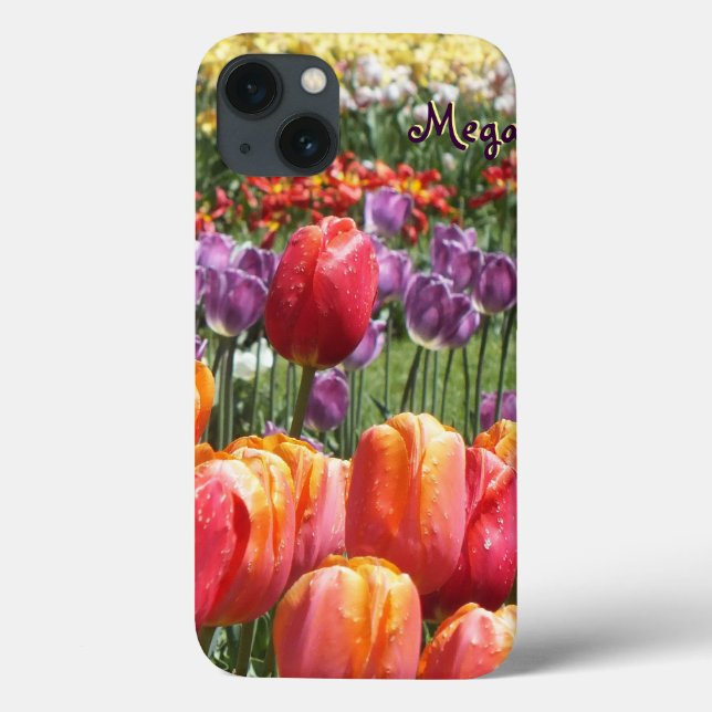 Vår Tulip Garden iPad Air Case - Personalize (Baksida)
