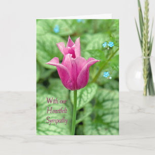 Vår Tulip Sympathy Kort