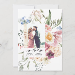 Vår Tulip Watercolor Bouquet Fotot Spara D Datumet