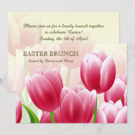 Vår Tulips Anpassningsbar Påsk Brunch-inbjudan Inbjudningar