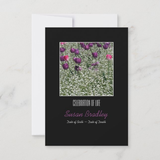 Vår Tulips Firande of Life-inbjudan Inbjudningar (Framsida)