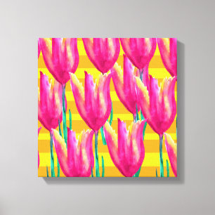 Vår Tulips-Kanvastrycket Canvastryck