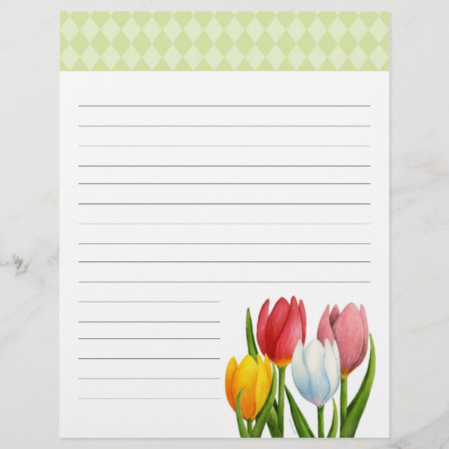 Vår Tulips-linne Letterhead (Framsida)