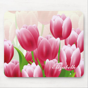 Vår Tulips Påsk Anpassningsbar Gift Musmatta