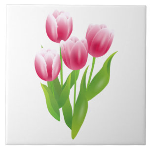 Vår Tulips. Påsk Gift Kakelplatta