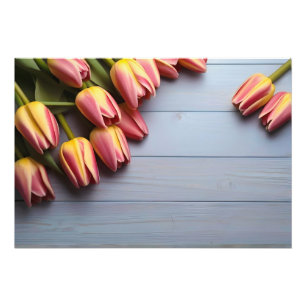 Vår-tulpaner för Valentines day Fototryck