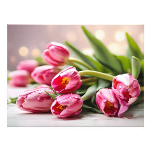 Vår-tulpaner för Valentines day Fototryck