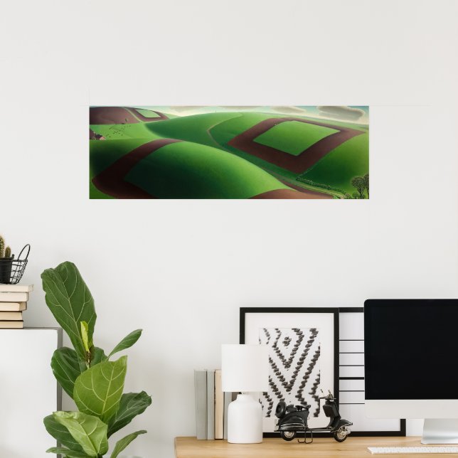 Vår Turning by Grant Wood Poster (Hemmakontoret)