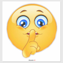 Var tyst på Emoji Funny-klistermärke Klistermärken