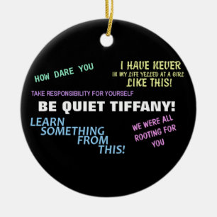 Var tyst Tiffany! Julgransprydnad Keramik