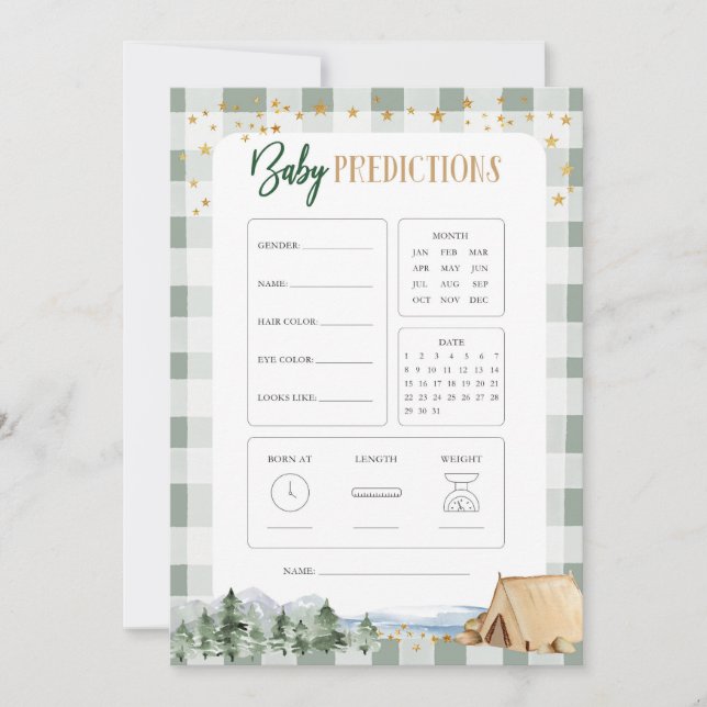 Vår Underbarare Äventyr Baby Shower Baby-förutsäge Inbjudningar (Framsida)