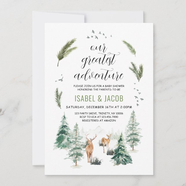 Vår Underbarare babystövel Äventyr Inbjudningar (Framsida)