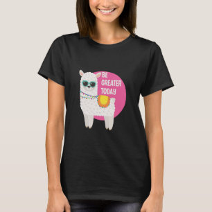 Var Underbarare i dag, Llama Wears Sunglasses Rosa T Shirt
