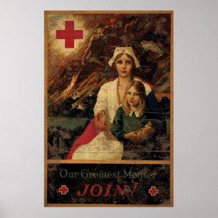 Vår Underbarare Mor Går med Röda Kor Poster