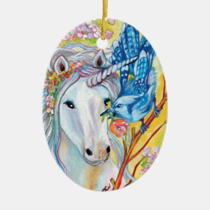 Vår Unicorn Julgransprydnad Keramik