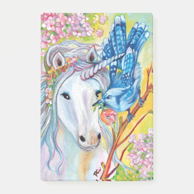 Vår Unicorn och Jay Post-it Block (Framsida)