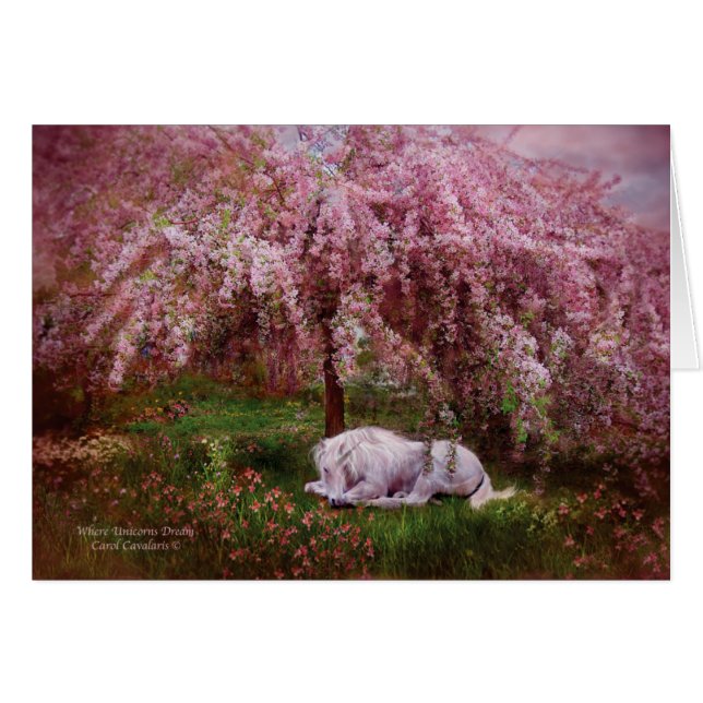 Var unicorns dröm- ArtCard Hälsningskort (Framsidan Horizontal)