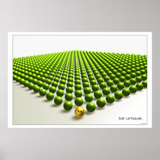 Var unik (grönt) poster