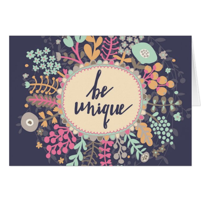 Var unik hälsningskort (Framsidan Horizontal)