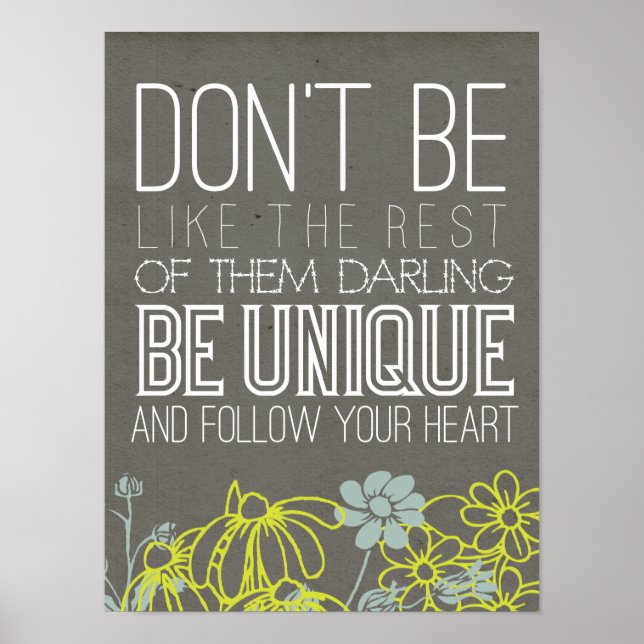 Var unik konturutskrift poster (Framsidan)