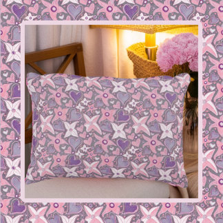 Var unik om du själv är Mönster vid Rosa/Lila Prydnadskudde