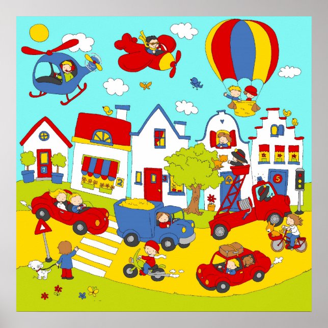 Vår upptagna gata poster (Framsidan)