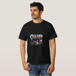 Vår USA Landmärke Typografi T-Shirt